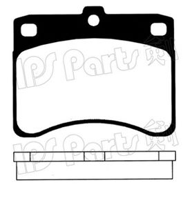 IPS PARTS ibd1605 -  Комплект тормозных колодок, дисковый тормоз